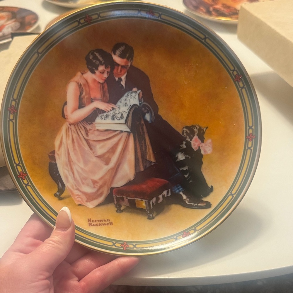 Norman Rockwell Decorative Collector Plate - A couples commitment